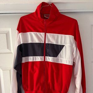 Vintage 90s NIKE TRACK JACKET Mens Medium GRAY TAG Full Zip windbreaker swoosh